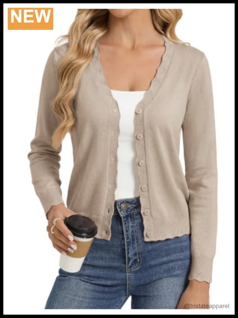 Wool Blend Cardigan Sweater for Women V-Neck Lightweight Knit